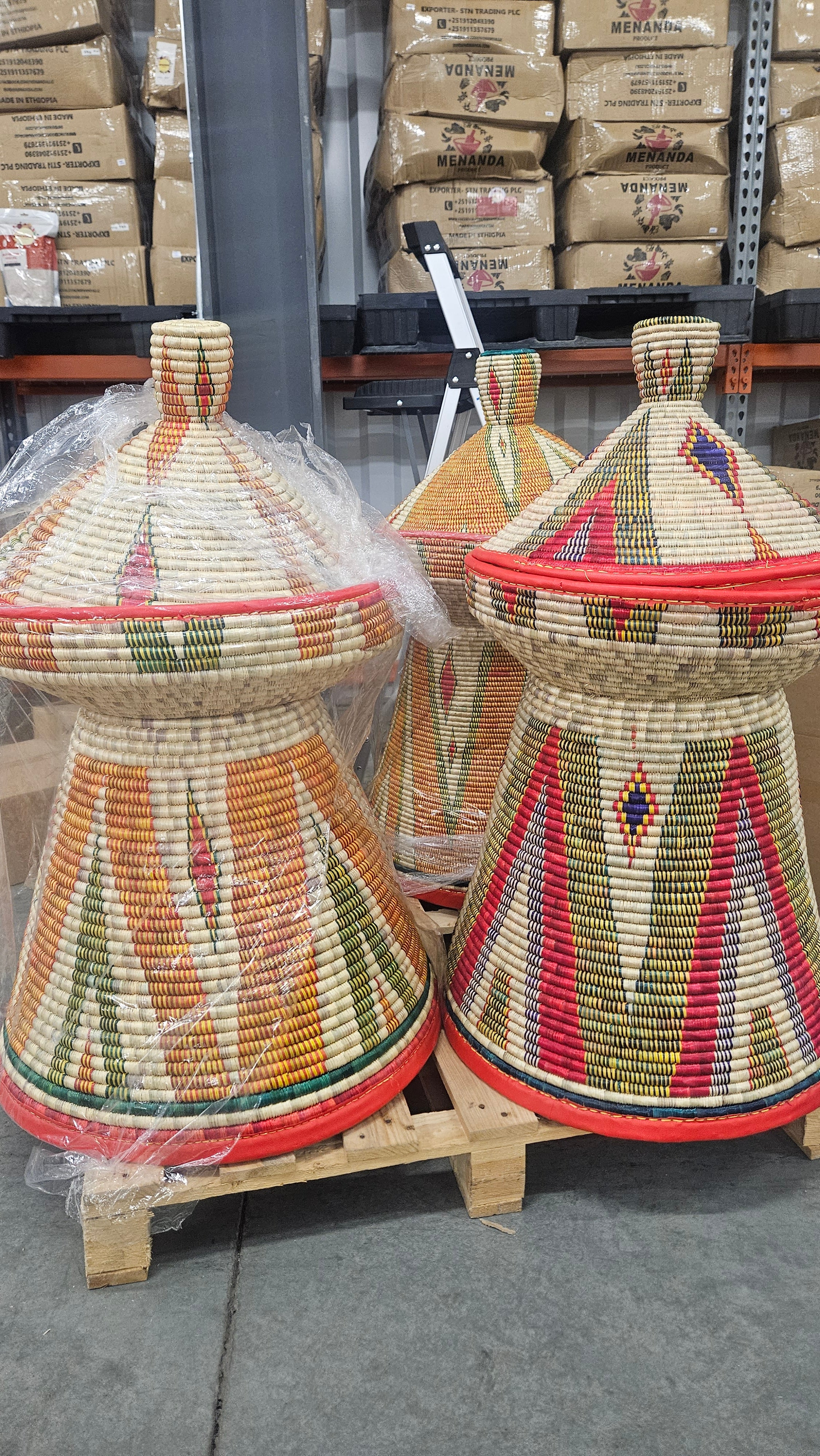 Traditional Ethiopian woven basket- Mesob- መሶብ