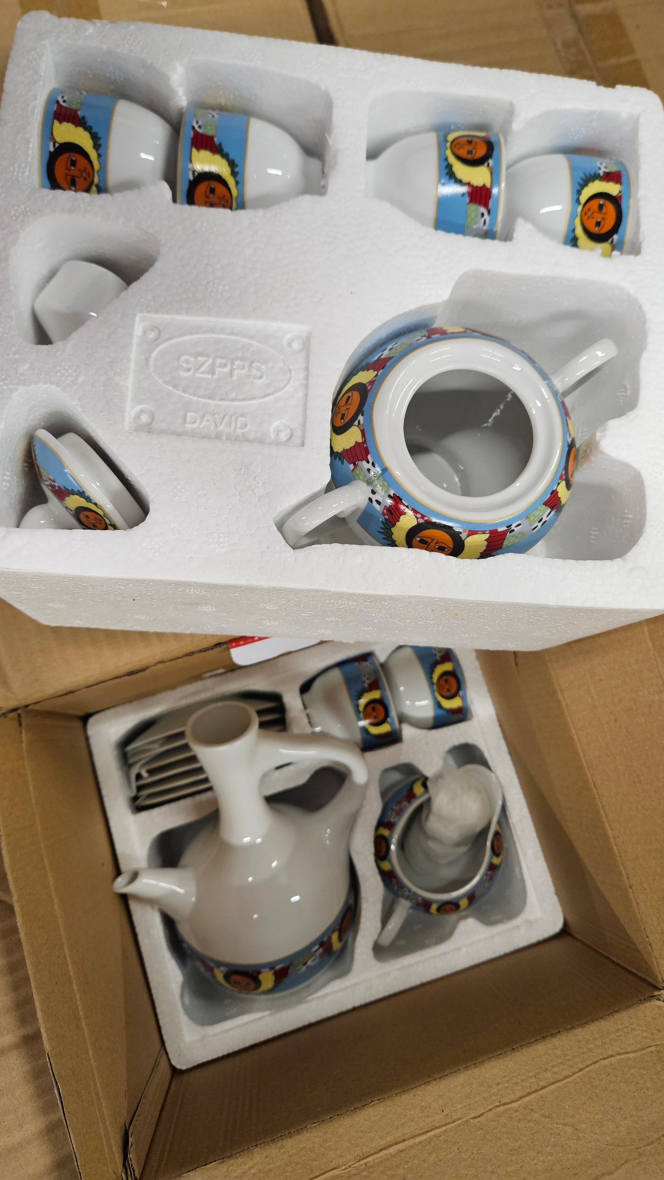 Coffee Pot Set (Ceramic)(4full set Box)