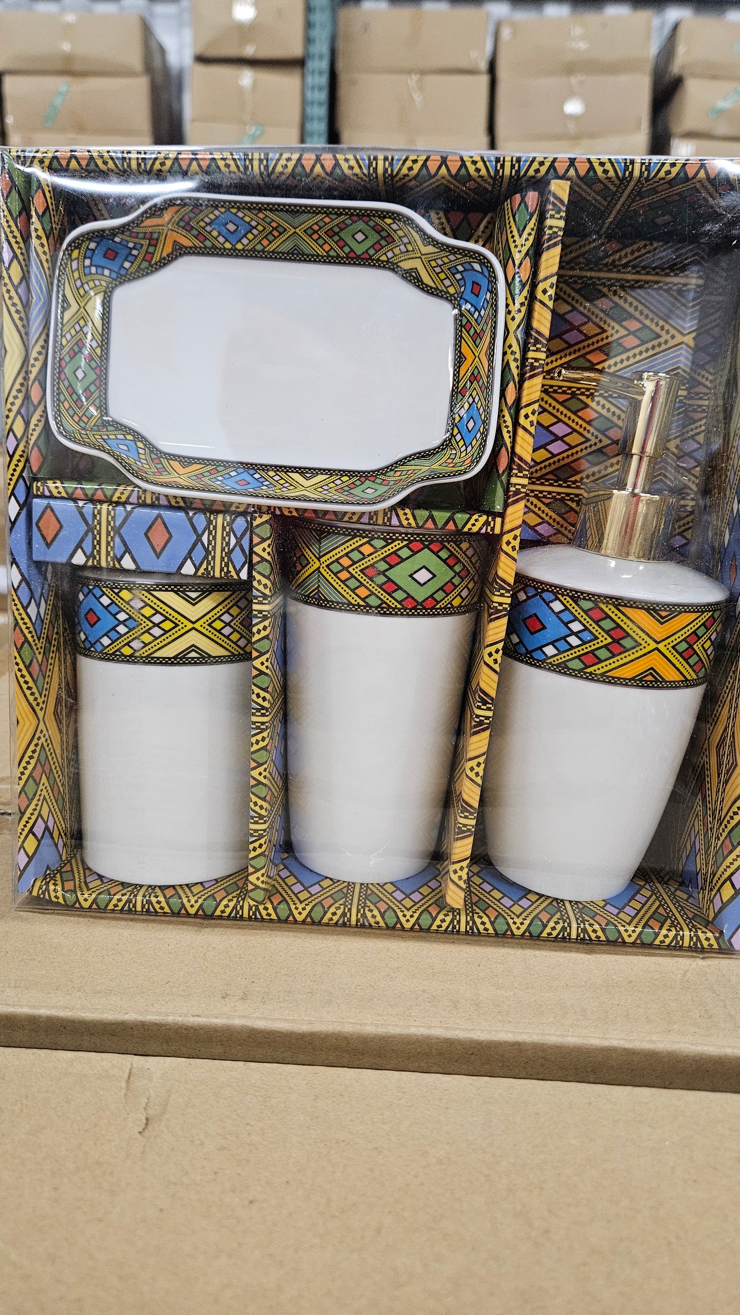 Ethiopian Traditional Pottery Toilet Set የኢትዮጵያ ባህላዊ መታጠቢያ እቃዎች ስብስብ (12set/box)