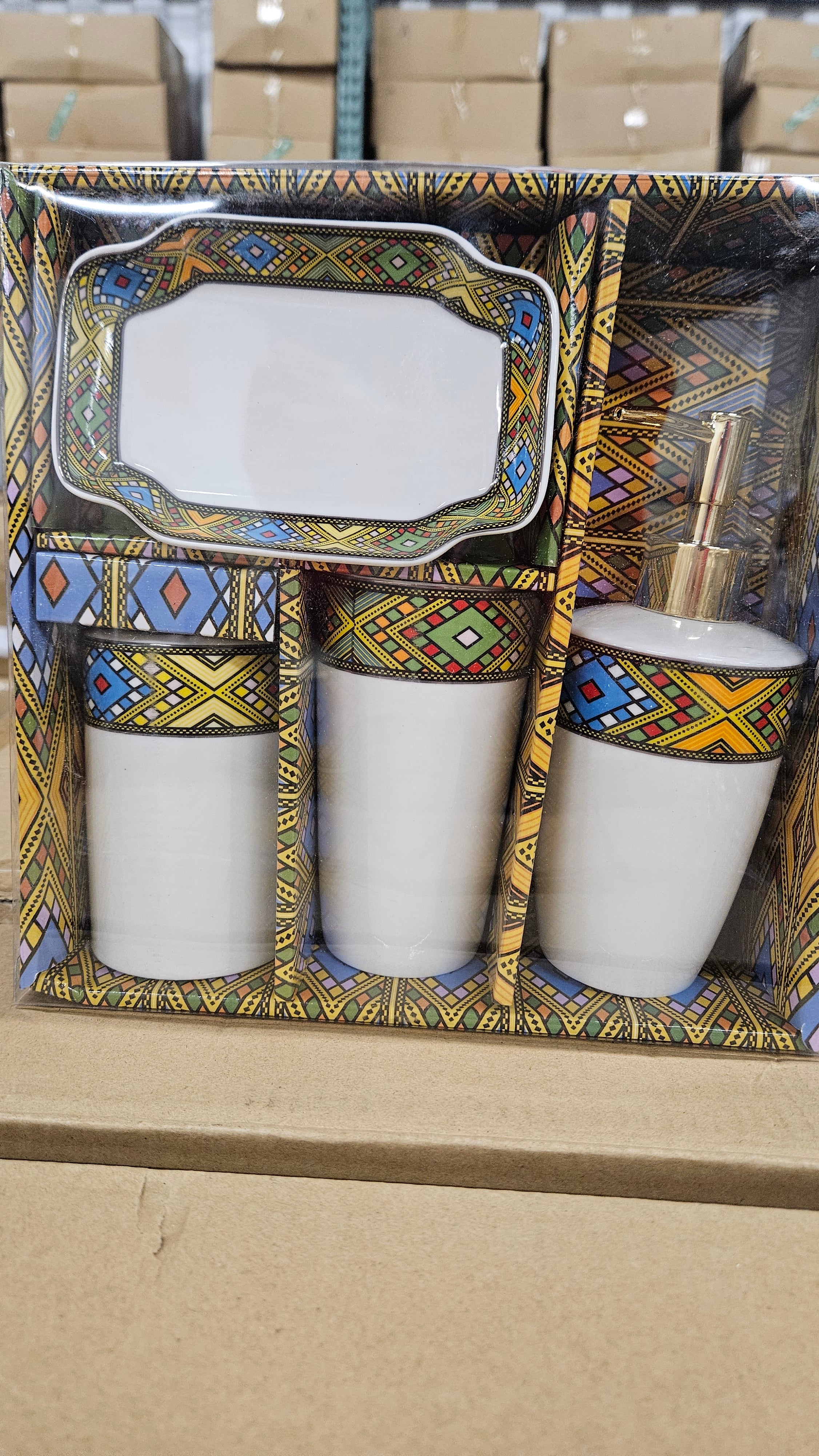 Ethiopian Traditional Pottery Toilet Set የኢትዮጵያ ባህላዊ መታጠቢያ እቃዎች ስብስብ (12set/box)