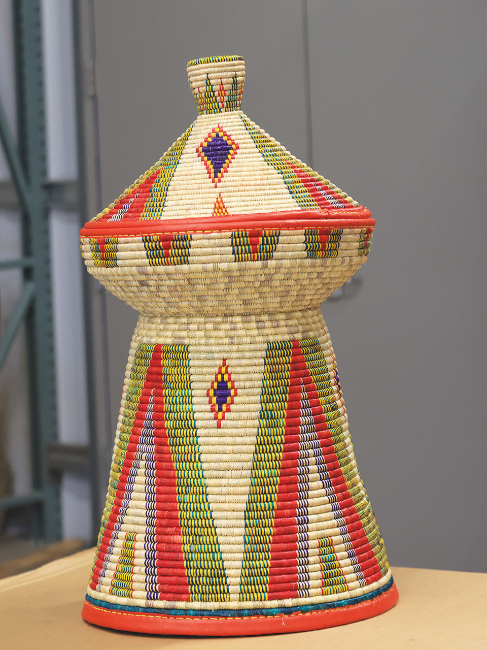 Traditional Ethiopian woven basket-  Mesob-  መሶብ